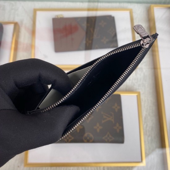 LV COIN CARD HOLDER MONOGRAM ECLIPSE CANVAS