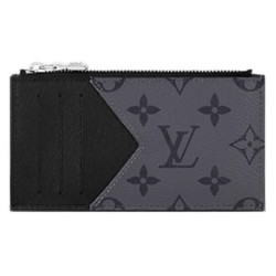 LV COIN CARD HOLDER MONOGRAM ECLIPSE CANVAS