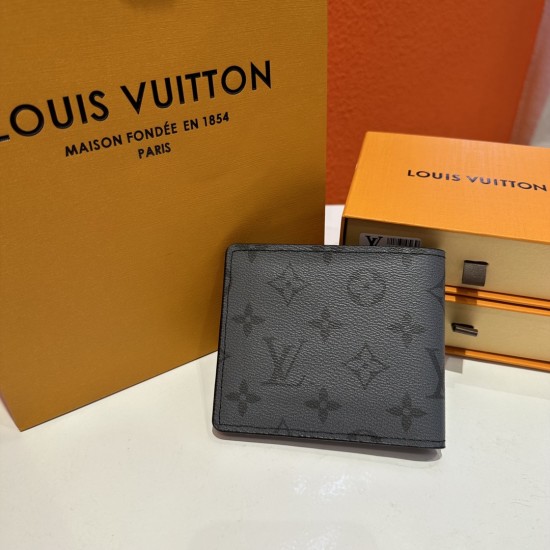 LV SLENDER WALLET MONOGRAM ECLIPSE CANVAS