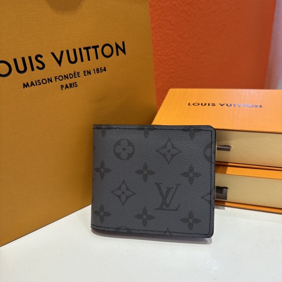 LV SLENDER WALLET MONOGRAM ECLIPSE CANVAS