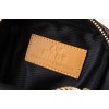 LV S LOCK SLINGBACK WAIST BAG MONOGRAM CANVAS LEATHER BROWN NEON YELLOW BLACK BODY BELT