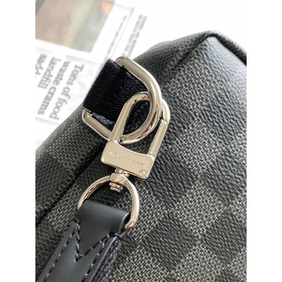 LV AVENUE SLING SHOULDER BAG DAMIER GRAPHITE CANVAS BLACK