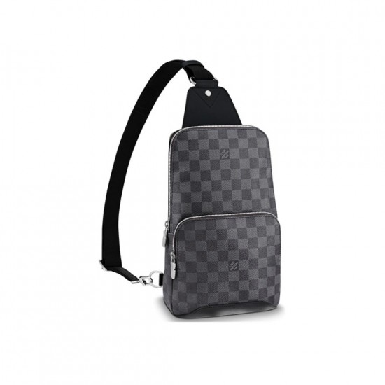 LV AVENUE SLING SHOULDER BAG DAMIER GRAPHITE CANVAS BLACK