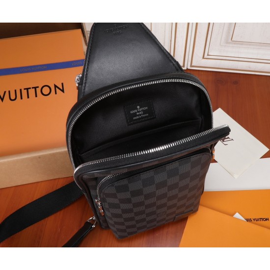 LV AVENUE SLINGBAG NM DAMIER GRAPHITE CANVAS