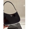 PRADA CLEO BRUSHED LEATHER SHOULDER BAG