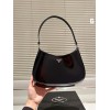 PRADA CLEO BRUSHED LEATHER SHOULDER BAG