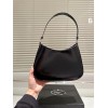 PRADA CLEO BRUSHED LEATHER SHOULDER BAG