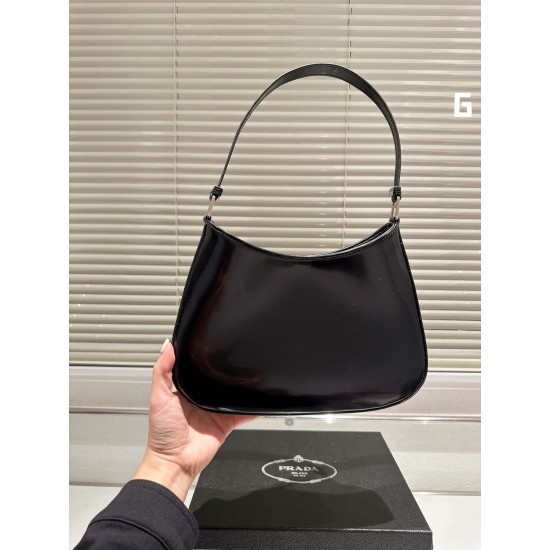 PRADA CLEO BRUSHED LEATHER SHOULDER BAG