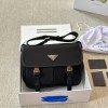 PRADA RE NYLON AND SAFFIANO LEATHER SHOULDER BAG