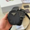 PRADA RE NYLON AND SAFFIANO LEATHER SHOULDER BAG