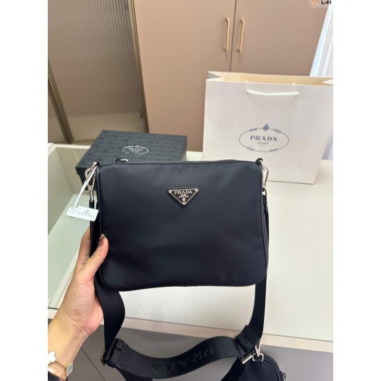 PRADA SAFFIANO-LEATHER SHOULDER BAG