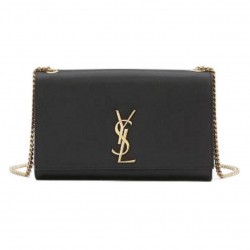 YSL KATE MEDIUM IN GRAIN DE POUDRE EMBOSSED LEATHER SHOULDER BAG