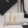 YSL KATE MEDIUM IN GRAIN DE POUDRE EMBOSSED LEATHER SHOULDER BAG