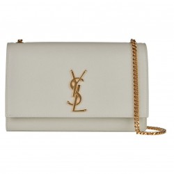 YSL KATE MEDIUM IN GRAIN DE POUDRE EMBOSSED LEATHER SHOULDER BAG