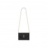 YSL SAINT LAURENT EMBOSSED LEATHER SHOULDER BAG