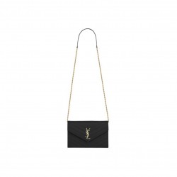 YSL SAINT LAURENT EMBOSSED LEATHER SHOULDER BAG