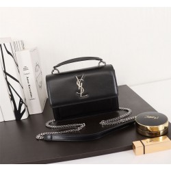 YSL SUNSET CHAIN WALLET IN SMOOTH LEATHER SHOULDER BAG