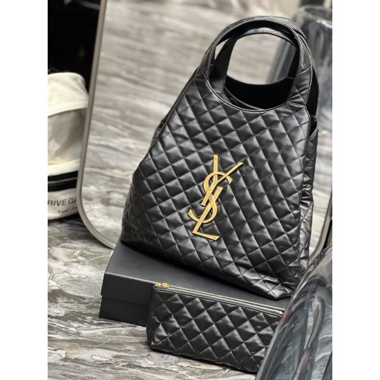 YSL ICARE MAXI SHOPPING BAG IN QUILTED LAMBSKIN SHOULDER BAG