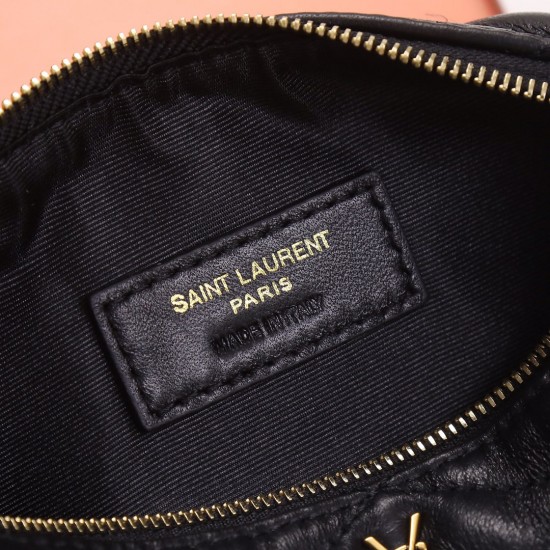 YSL SADE MINI TUBE BAG IN QUILTED LAMBSKIN SHOULDER BAG