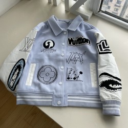 LV Paris Embroidery Varsity Jacket