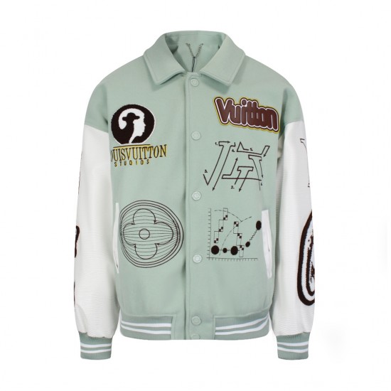 LV Paris Embroidery Varsity Jacket