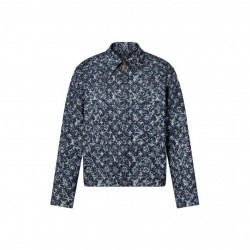 LV Denim Jacket Monogram Pointilism Pattern