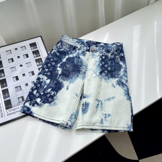 LV monogram denim shorts