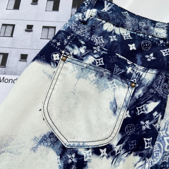 LV monogram denim shorts