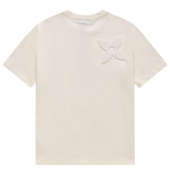 LV stamp embossed half-sleeve shirt