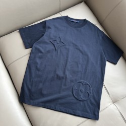 LV stamp embossed half-sleeve shirt