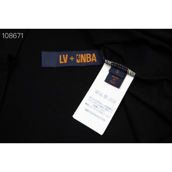 LV x NBA lettered half-sleeve shirt