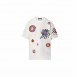 LV x Yayoi Kusama embroidered shirt