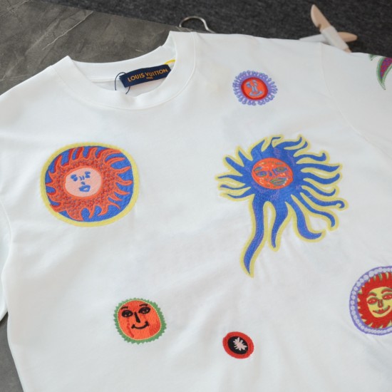 LV x Yayoi Kusama embroidered shirt