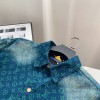 LV rainbow denim shirt