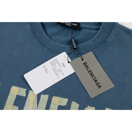 Balenciaga Washed Frayed T-Shirt