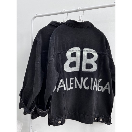 Balenciaga 2 Graffiti Denim Jacket