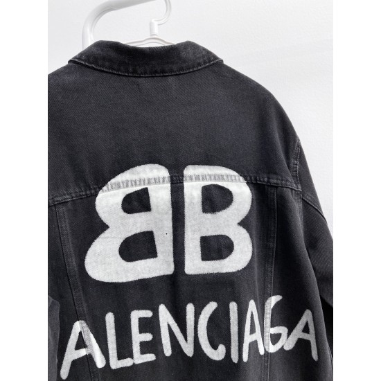 Balenciaga 2 Graffiti Denim Jacket