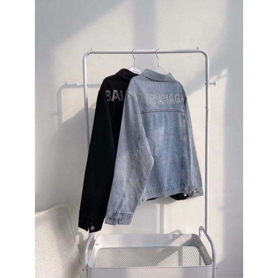 Balenciaga X Swarovski Denim Jacket