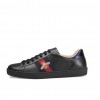 GUCCI ACE Sneaker Black Leather With Bee