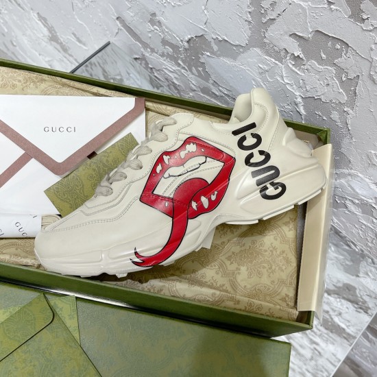 GUCCI Rhyton in Red Mouth Sneaker