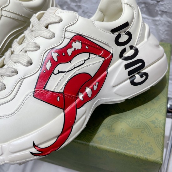 GUCCI Rhyton in Red Mouth Sneaker