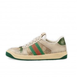 GUCCI Butter Leather Women's Green Heel Screener Sneaker