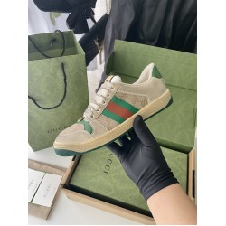 GUCCI Butter Leather Women's Green Heel Screener Sneaker