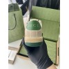 GUCCI Butter Leather Women's Green Heel Screener Sneaker