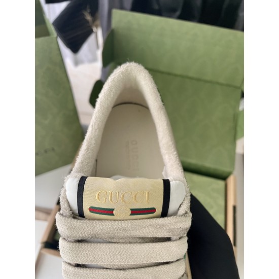 GUCCI Butter Leather Women's Green Heel Screener Sneaker