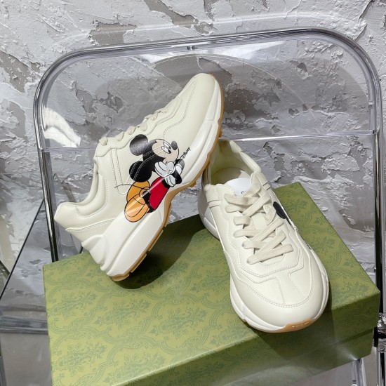 Mickymouse X Gucci Rhyton Men's Sneakers Beige