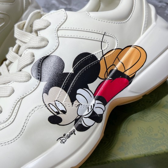 Mickymouse X Gucci Rhyton Men's Sneakers Beige