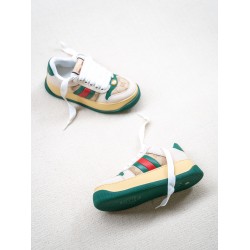 GUCCI Screener sneaker with Web in beige leather